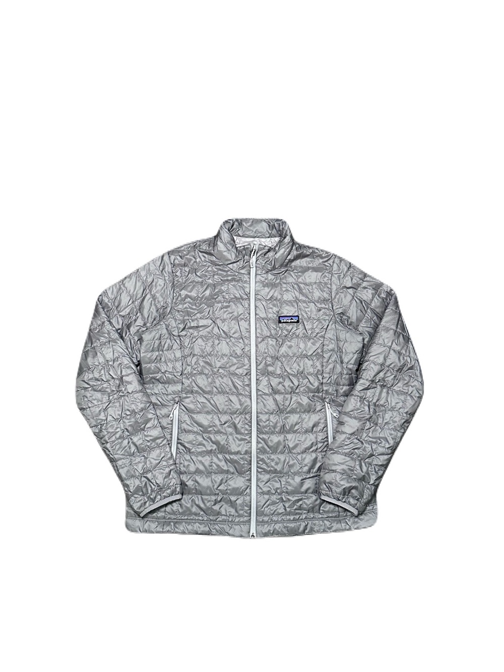 Patagonia Nano Puff Women’s Large Feather Grey Gray Lightweight Full Zip Jacket